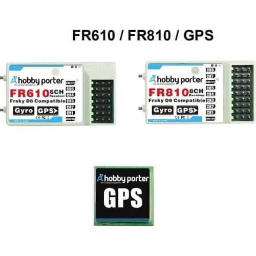 HobbyPorter FR810 2.4G 8CH 6-Axis Stabilization Flight Controller with GPS Module for FRSKY D8 RC Airplane Fixed-Wing Drones