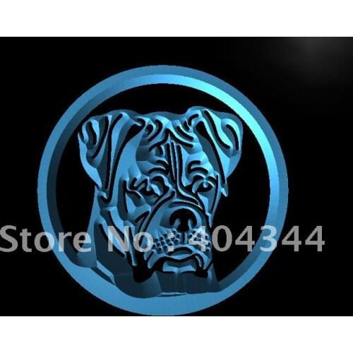 LB657- Boxer Dog Pet Animals Display Light Sign home decor crafts