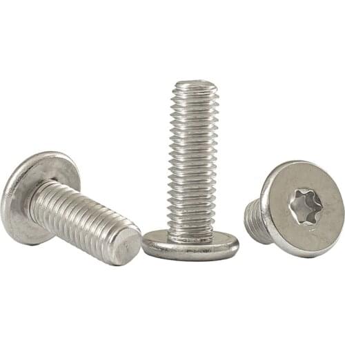 M1.6 M2 M2.5 M3 Stainless Steel A2 SS304 Flat Ultra Thin Head Wafer Head Torx Screw Six-Lobe Machine Screws