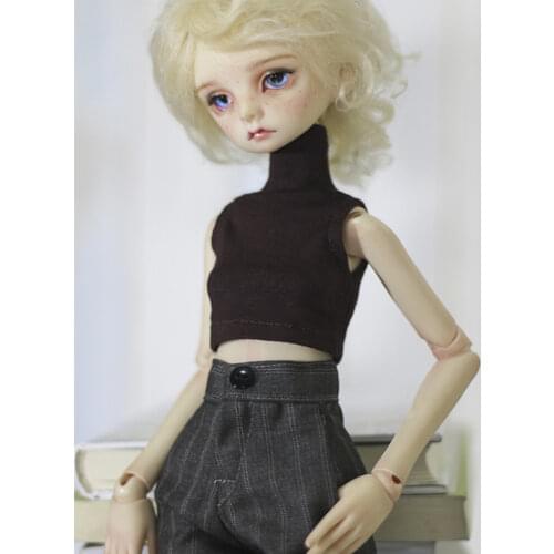 High-necked sleeveless bottom shirt for BJD 1/6 YOSD 1/4 MSD 1/3Doll Clothes Accessories CWB111