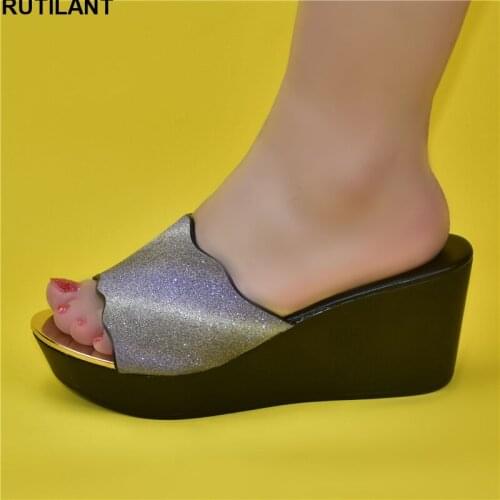 New Arrival Italian Women Shoes Decorated with Rhinestone Plus Size Women Shoes 43 High Heels Sexy Ladies Womens Platform Heels