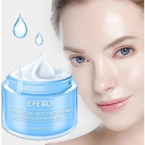 EFERO Hyaluronic Acid Cream for Face Serum Day Night Cream Moisturizing Hydrating Shrink Pores Snail Extract Whitener Face Cream