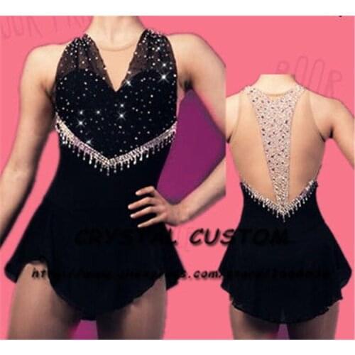 Crystal Custom Figure Skating Dress Girls New Brand Ice Skating Clothes For Competition DR4664