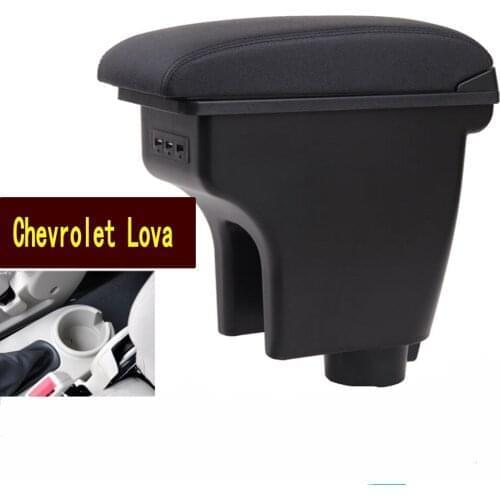 For Chevrolet Aveo T200 / T250 Armrest Box 2002-2011Top Leather Center Console Storage Box Arm Rest 2008 2009 2010