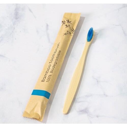 Soft-Bristled 10-100Pcs Bamboo Charcoal Toothbrush Adult Toothbrushes Wooden Handle Teeth Whitening Brush Dental Oral Health