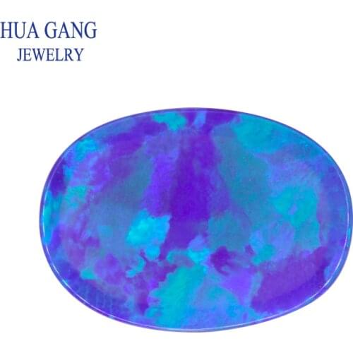 OP40 Opal Loose Stones Oval Shape Base Cabochon Created Opal Beads Semi-Precious Stones For Jewelry Making 3x5mm-10x14mmmm