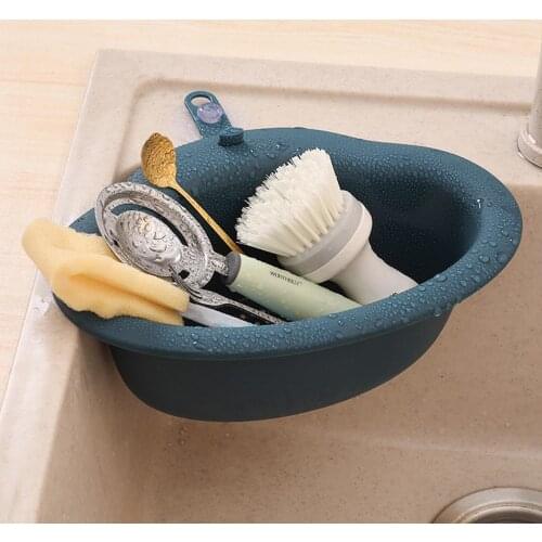 Kitchen Sink Drain Basket Anti-clog Filter Strainer Shelf Vegetable Fruit Holder