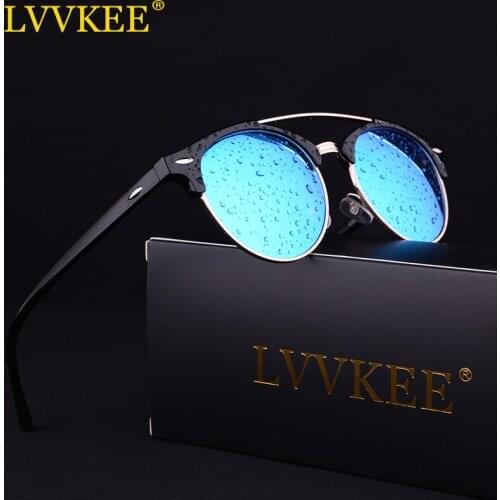 2020 Top quality Polarized Double beam Sunglasses Men/Women Half Frame Design Driving Sun Glasses Classic gafas De Sol Masculino