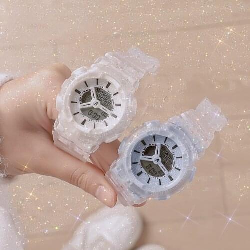 1PCs Men Women Sports Digital Watches Transparent Waterproof Ladies Digital Watch Lovers Gift Outdoor Quartz Clock Wristwatches