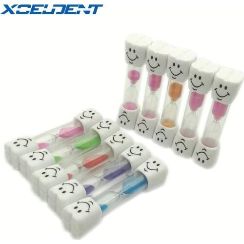 20pcs/10pcs/5pcs Dental Toothbrush Timer 3 Minutes Smile Sandglass Tooth Brushing Hourglass Gift Sand Clock for Children Kids