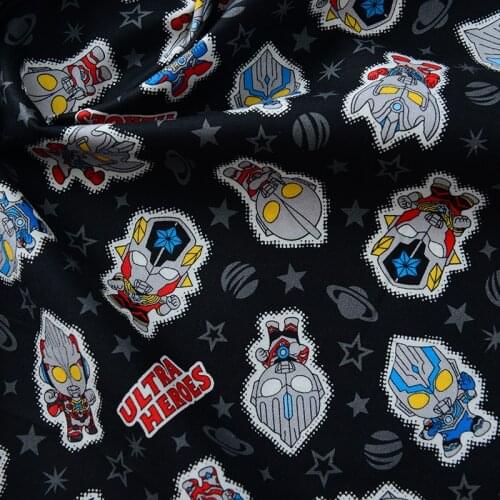 Cotton Fabric By The Yard Cartoon Ultra Heros Poplin Fabrics For Sewing Clothes Dress DIY Handmade Material 2021 New Design