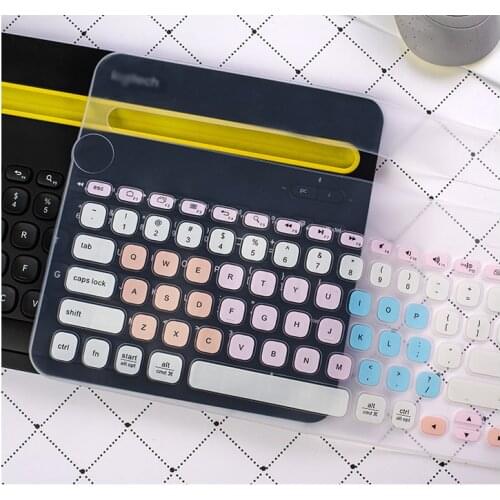 Waterproof Dustproof Color Silicone keyboard Skin Guard Cover Protector For Logitech K480