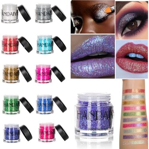 Waterproof 10colors Eye shadow Shimmer Loose Powder Sequin Pigment Eye Makeup Glitter Women Beauty Party Gift #289129