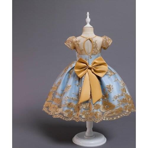 4-10 Years Kids Dress for Girls Wedding Tulle Lace Dress Elegant Princess Party Pageant Formal Gown For Teen Children DR19188