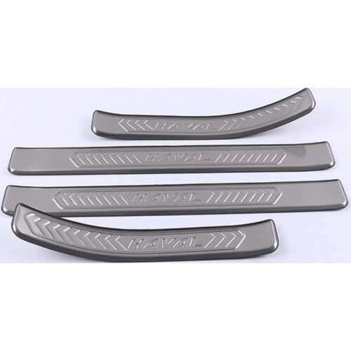 Stainless Steel Inner Outer Door Sill Scuff Plate Guard Sills Protector Trim For Great Wall Haval M4 M6