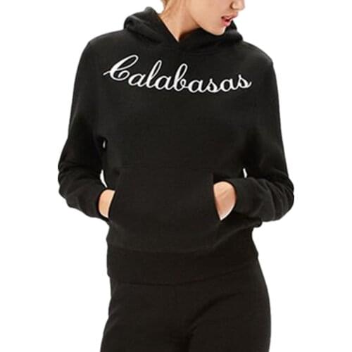 Womens High Street Calabasas Embroidery Hoodie