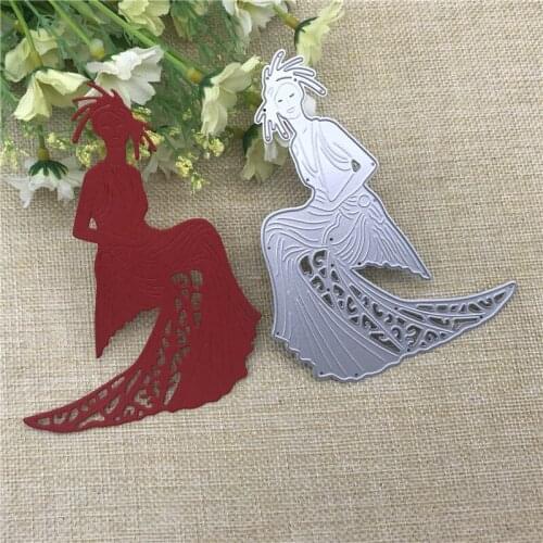 Woman Background Metal Cutting Dies Stencils For DIY Scrapbook Paper Card Decorative Craft Embossing Die Cuts