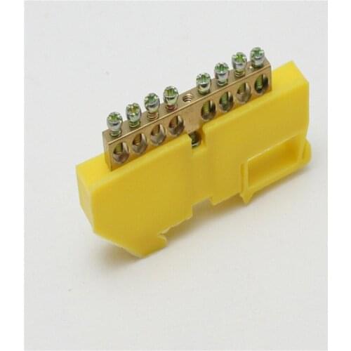 1Pcs JDA5-0609 Distribution box rail type connection copper bar copper terminal strip wiring block flame retardant plastic
