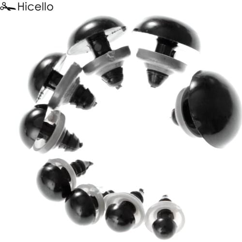 100pcs Safety Eyes+ Washers Toy Teddy Bear Dolls Plastic Puppets Plush Animals 6mm-20mm 9sizes Handmade DIY Accessories Fittings