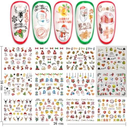 12 pieces Nail Art autumn sticker maple leaf pumpkin turkey print slider decals water Thanksgiving manicure decor BN361-BN372