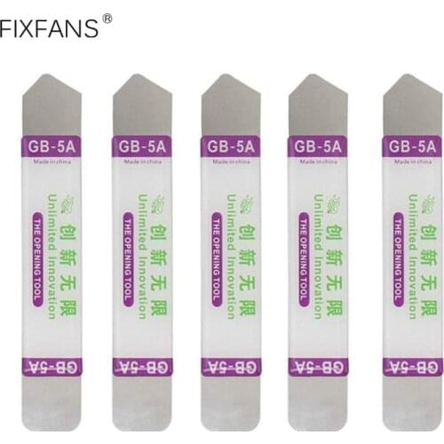 5Pcs Metal Flat Spudger Thin Blade Pry Opener Repair Tools for iPhone iPad Smart Phone Tablet Broken Screen Repair Glue Removal