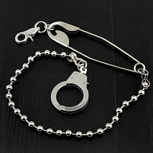 64cm Big pin new waist chain rock punk pants fashion pants denim key ring ring clip key ring hip hop pants chain accessories