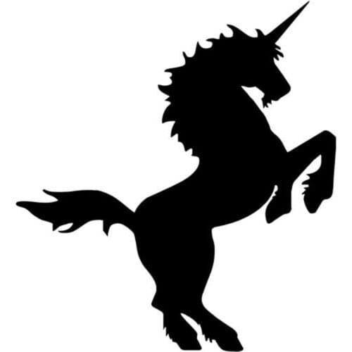 8.6*9.5CM Unicorn Vinyl Car Stickers Motorcycle Decals Window Accessories Black Silver C2-0606