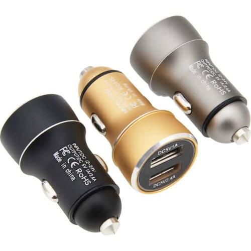2.4A Mini Car Charger For iPhone 11 XR X 8 7 6 Dual USB Phone Car-Charger Universal for Samsung Note 9 Huawei Xiaomi Tablet