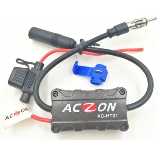 Car Radio FM Antenna Signal Amplifier Booster for Both AM and FM Radio Stations(6.8)