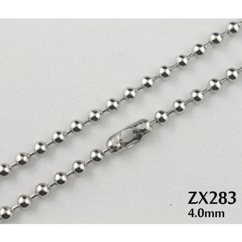 16-38" length 4mm ball chain stainless steel necklace beads chains with Waist buckle fashion jewelry parts 20pcs ZX283