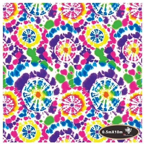 Colorful Orange floral printing Water Transfer Film Hydrographic Film 0.5mx10m aqua print film HFJ094