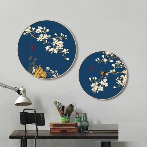 EECAMAIL Diamond Painting Full Diamond Magnolia Flowers Diamond Cross Stitch Bedroom 5D Diamond Embroidered Restaurant Home Deco