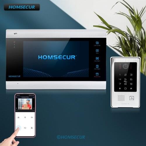HOMSECUR 7" Wired WIFI Video&Audio Home Intercom Card Access for Home Security BC091HD+BM705WF-B