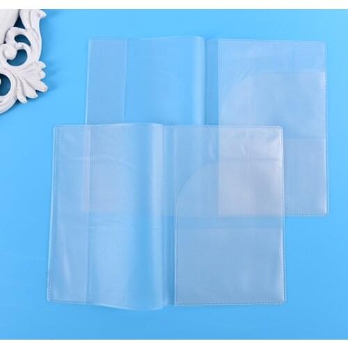 2PC Travel Transparent Passport Holder Cover Package Travel Card Holder Bag