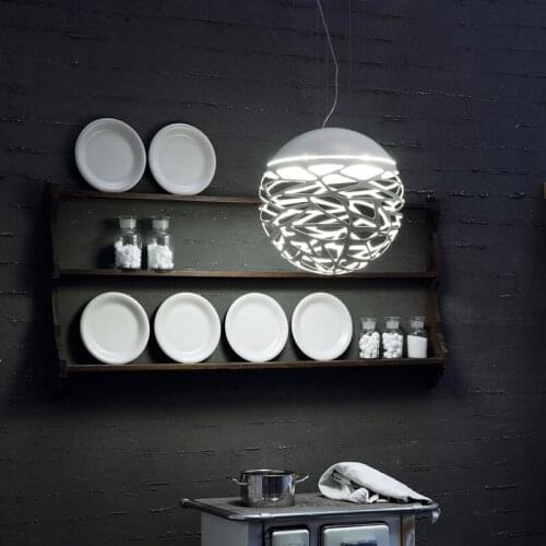 Nordic minimalist wrought iron hollow chandelier designer villa staircase clothing store living room dining bar art chandelier