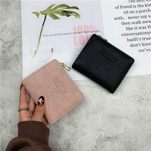 Small Wallet Womens Simple Folding Short Wallet Fashion All-match Ultra-thin Coin Purse Card Holder