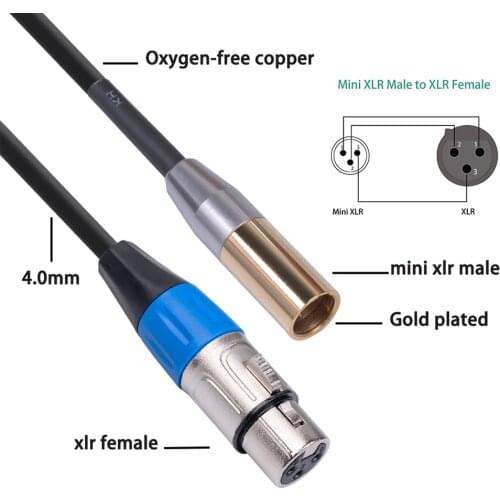 XK101K18 Mini Audio Cable Adapter Household XLR Male to XLR Female Video Music Audio Decoration for Canon Camera