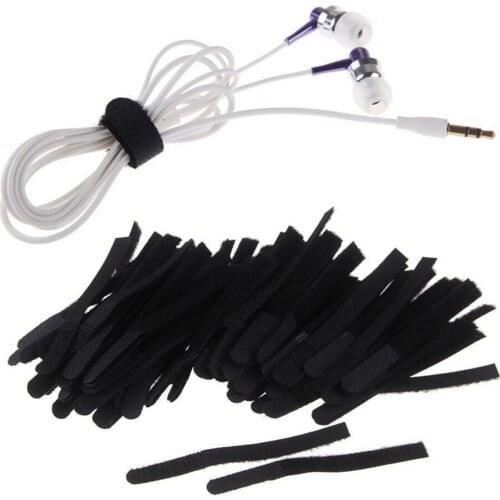 100pcs Cable Ties Reusable Fastening Cable Ties Cable Straps Strips Wire Organizer Cord Rope Holder for Laptop PC TV Accessories