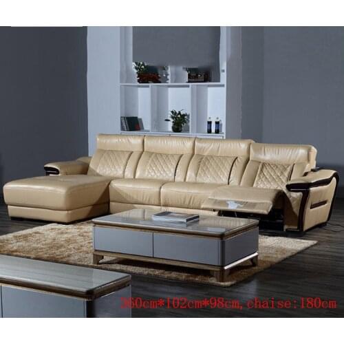 Living room Sofa set диван мебель кровать muebles de sala massager L recliner genuine leather sofa cama puff asiento sala futon