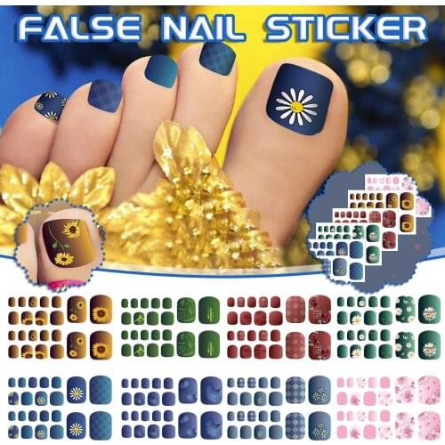22Tips/Sheet Toenail Sticker Full Cover Waterproof Non-toxic Sticker Foot Toenail Tablets Nail stickers DIY Nail Art Tool