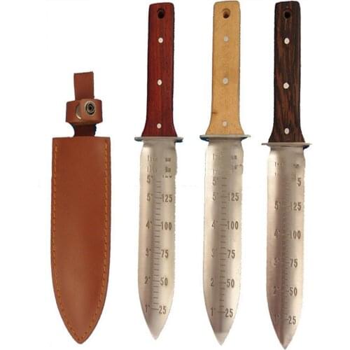 Stainless Steel Garden Shovel Digging Knife Outdoor Digging Wild Kitchen Knife with Wooden Handle High Quality Outdoor Tools