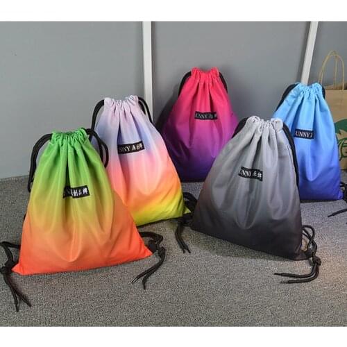 Jifome Nylon Drawstring Backpack School Gym Sports Bag Water Repellent Storage Pack Rucksack Pouch back pack for teens