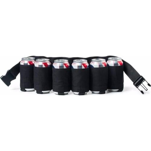 Outdoor Climbing Camping Hiking 6 Pack Holster Portable Bottle Waist Beer Belt Bag Handy Wine Bottles Beverage Can Holder