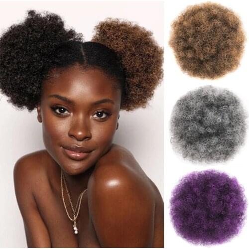 ModaDora Afro Puff Synthetic Hair Bun Chignon Hairpiece For Women Wig Drawstring Ponytail Kinky Curly Clip in Extension Ponytail