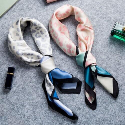 New Fashion Silk Scarf Women Printted Neck Scarves Office Lady Foulard Hand Kerchief Square Female Bandana