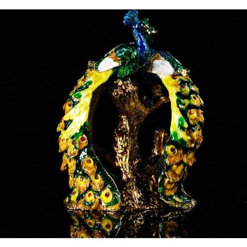 QIFU Metal Beautiful Peacock Decoration Wedding