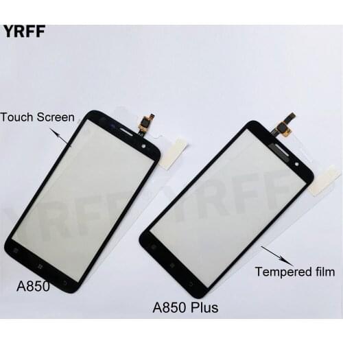 Touch Glass For Lenovo A850 Plus Touch Screen Digitizer Pane Panel Replacement Free Tempered glass Film