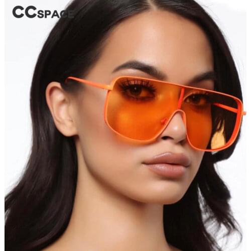 46897 Ins One-Piece Sunglasses Fashion Mens and Womens Big Frame Street Shooting Trend Sunshade Uv400 Retro Glasses