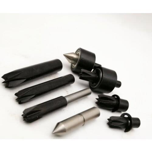 Lathe tailstock plum blossom center, woodworking lathe center, rotary thimble, rotary diy lathe fixed center