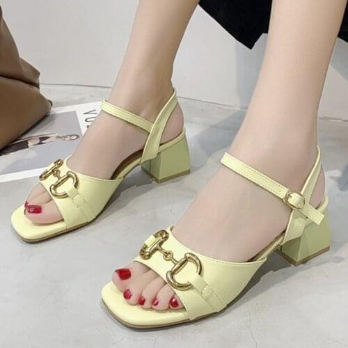 Womens Sandals 2021 Fashion Summer High Heels 1.97 Inches Beautiful Shoes(Size 34-39